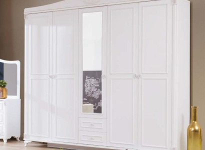 Bedroom Furniture Wood Wardrobe Wardrobe Country House Style White new